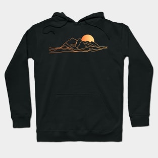 Golden Sun Rising Behind Mountain Hoodie